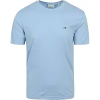 Gant für Herren. 2003184 Schild T-shirt blau (4XL), Lässig, Baumwolle, Kurzarm, Nachhaltig