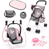 Bayer Puppenwagen Buggy Set, Grey