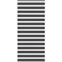 vidaXL Doppelrollo Schwarz 115x200 cm Stoffbreite 110,9 cm Polyester