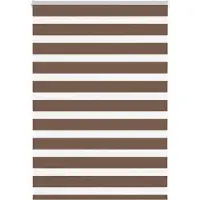 vidaXL Doppelrollo Braun 115x100 cm Stoffbreite 110,9 cm Polyester