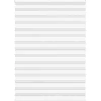 vidaXL Doppelrollo Weiß 160x230 cm Stoffbreite 155,9 cm Polyester