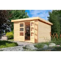 Karibu Gartenhaus Gerätehaus Askola 5 naturbelassen 302x246x211 cm