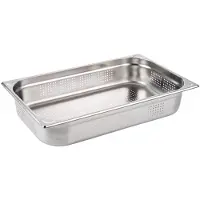 H.W.Larsen Kantine 1/1 GN 13.4 ltr 53x32.5x10 cm Perforeret Rustfrit stål,1 stk