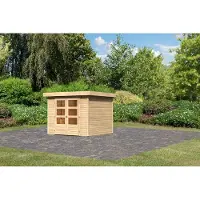 Karibu Gartenhaus Gerätehaus Askola 3,5 naturbelassen 242x246x211 cm