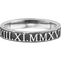 Cai Ring 925/- Sterling Silber Mattiert Silbergrau