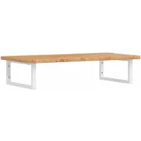 Syfax Waschtischplatte mit Halterung Stahl und Massivholz Eiche