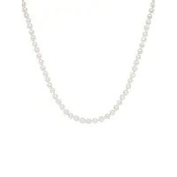 Rafaela Donata Perlen-Kette Sterling Silber Muschelkernperle in weiß | Gr.: 40 cm