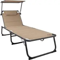 OEM XXL-Sonnenschirm-Liege, schnelltrocknend, 200x70cm, schwarz/beige