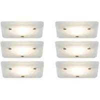 Paulmann 6x 6,5W Einbauleuchten inkl. GU10 LED warmweiss und Fassung IP44 Aqua Mood eckig Glas Satin 230V 425lm ergibt 50W