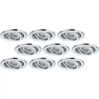 NICE PRICE 3/6 oder 9-er Set LED Einbaustrahler 3,5W 230V GU10 51mm Chrom/Metall Warm-Weiss inkl. LED