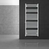 LuxeBath Badheizkörper Seitenanschluss, 600x1600 mm, Weiß, gerade, ohne Heizstab