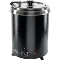 Stalgast Gastro Suppentopf – 5,7L Fassungsvermögen, schwarz, mit Temperaturregelung