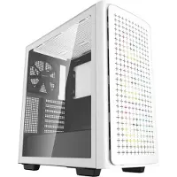 DeepCool CK560, Midi Tower, PC, Weiß, ATX, EATX, micro ATX, Mini-ATX, ABS, SPCC, Gehärtetes Glas, Taschenlüfter