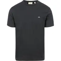 Gant T-Shirt "T-Shirt Reg Shield 1er Pack", Herren, Gr. L, schwarz, Obermaterial: 100% Baumwolle CO., Shirts T-Shirt