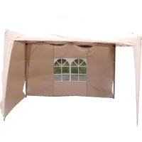 Linder Exclusiv GmbH Gartenzelt Seitenwände 3 x 2m Polyester wasserabweisend mit Fenster