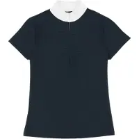Ekkia Equitheme Kinder Turniershirt Polo Suzanne Marine Navy, Kindergrößen:164 (14 Jahre)