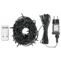Idena 12x Lichterkette 200 LED warmweiß und weiß 8h Timer 27,9m