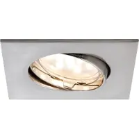 Paulmann Premium Einbauleuchten Set Coin klar eckig schwenkbar LED 3x6,8W 2700K 230V 51mm Eisen gebürstet/Alu Zink