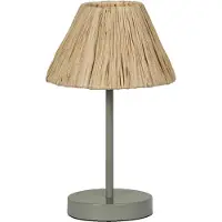 Ledvance Tischleuchte Decor Raffia grün max. 15W E27 mit Schalter Textilkabel