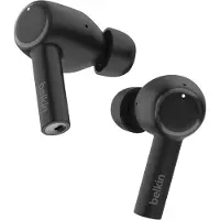 Belkin SoundForm Pulse In-Ear-Kopfhörer mit Geräuschunterdrückung,kabelloses Ladecase, 3 Mikrofone je Ohrhörer,Spritzwasserschutz (Schutzart IPX5),Bluetooth