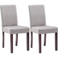 CLP 2er Set Esszimmerstuhl Ina Stoffbezug mit Holzgestell hellgrau Gestell Farbe cappuccino