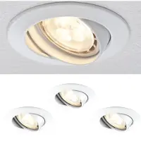 Paulmann Premium Einbauleuchten Set schwenkbar LED 3x4W 3000K 230V GU10 51mm Weiß/Alu Zink