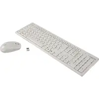 Logilink Tastatur Maus Kombination Funk, Volle Größe (100%), Kabellos, USB, Weiß, Maus enthalten