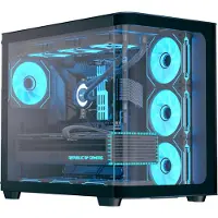 Aerocool P500C, Midi Tower, PC, Schwarz, ATX, micro ATX, Mini-ITX, SPCC, Gehärtetes Glas, Gaming