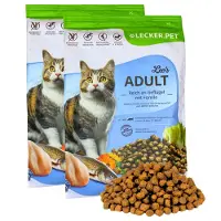 Lyra 5 kg Lecker.Pet Leo's Adult Geflügel & Forelle Katzenfutter Trockenfutter Vollnahrung Futter
