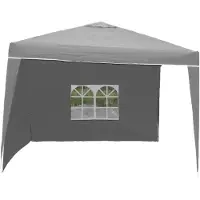 Linder Exclusiv GmbH Gartenzelt Seitenwände 3 x 2m Polyester wasserabweisend mit Fenster