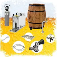 Ich-zapfe Komplett Set - Zapfanlage, Bierzapfanlage, Mobile Bierbar, Rollbar - BARRIQUE, Zapfkopf: Korb