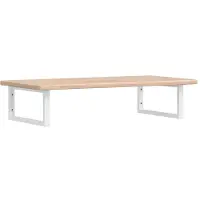 Syfax Waschtischplatte mit Halterung Stahl und Massivholz Eiche