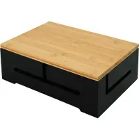 Relaxdays Bambus Kabelbox mit Magnetdeckel