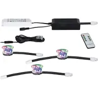 Paulmann 2Easy Einbauleuchten Basis-Set RGB LED mit IR Fernbedienung 3x3W 30VA 51mm