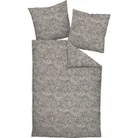 Janine LOESCHEN Design Seersucker-Bettwäsche-Garnitur 20165 TANGO Farbe beige grau Größe 135x200+80x80