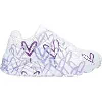 SKECHERS Uno Lite Spread The Love White/Light Purple Größe EU 32
