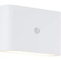 Brilliant G80605/05 Xino Außenwandleuchte mit Bewegungsmelder Kunststoff weiß LED integriert