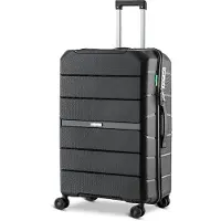 Sc Urban Adventurer V2 – XL Hartschalen Reisekoffer 110 l – 75 cm – Polypropylen – 4 Rollen – Zahlenschloss – Schwarz