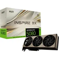 MSI GEFORCE RTX 5080 16G INSPIRE 3X OC, GeForce RTX 5080, 16 GB, GDDR7, 256 Bit, 7680 x 4320 Pixel, PCI Express x16 5.0