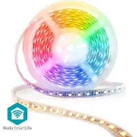Nedis SmartLife LED-Streifen - Wi-Fi - Kaltweiss / RGB / Warmweiss - SMD - 5.00 m - IP21 - 2700 - 6500 K - 960 lm - Android / IOS