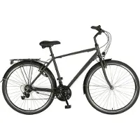 Prophete ENTDECKER 100 Trekking Herrenrad 28" Nachtgrau Matt – Shimano Tourney 18-Gang, V-Bremsen, LED-Beleuchtung, Alu Rahmen 52 cm