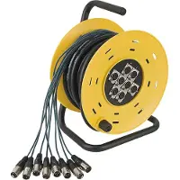 DAP Python 8 Stagewheel 8x XLR Bühnenkabeltrommel - 8x XLR - 15 m. Kabel - 4,78 kg