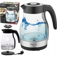Camry Wasserkocher Glas CR1300 17L Schwarz LED Kalkfilter 2200W Abschaltung