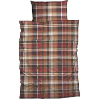 TRAUMSCHLAF Biber Bettwäsche Silan braun rot 155x220 cm + 80x80 cm