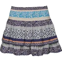 Superdry für Damen. W7210264A Gestufter Minirock mit Logo Vintage Logo blau (L), Lässig, Viskose