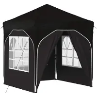 vidaXL “2026 Modern“ Schwarz Pop-up Partyzelt 192 x 192 x 245 cm Schwarz - Designermöbel 98687 - Pavillons & Partyzelte