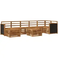 vidaXL Outdoor-Sofagarnitur 7 stk. Natur Massivholz Akazie