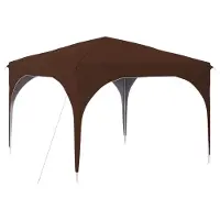 Syfax Pop-up Partyzelt 290 x 290 x 245 cm Braun
