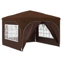Syfax Pop-up Partyzelt 290 x 290 x 245 cm Braun