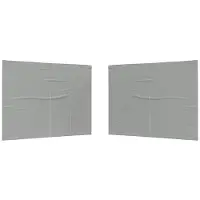 vidaXL Party Zelt Seitenteil 2 pcs Hellgrau 400 x 195 cm PE und Stahl